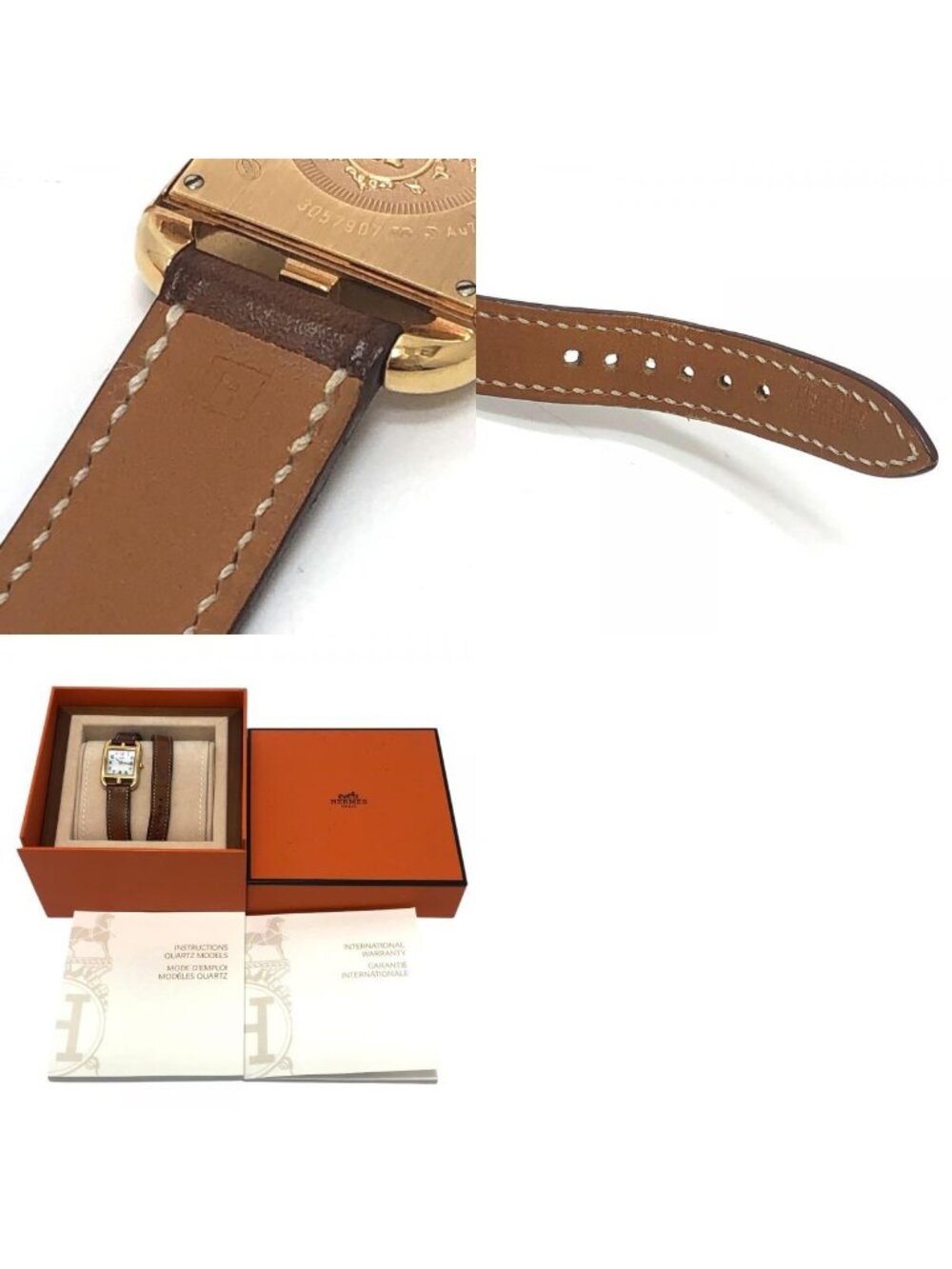Hermes Watch 18k Pink Gold Cape Cod Double Tour - Picture 9 of 9